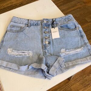 Forever 21 Button Fly Denim Shorts